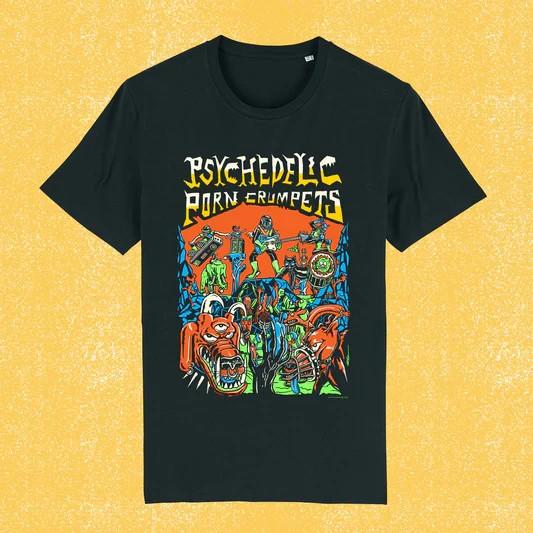 Psychedelic Porn Crumpets Black Cotton Shirt Full size S-5XL Unisex BS1006 L