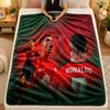 Koc Flanelowy Cristiano Ronaldo Ciepły Miękki Koc Rzutowy do Użytku Wewnętrznego Sofa Łóżko Salon