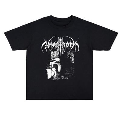 2025 Summer Black Metal Nargaroth Printed Cotton Men's and Women's T-shirt High Quality Short Sleeve Men Tee