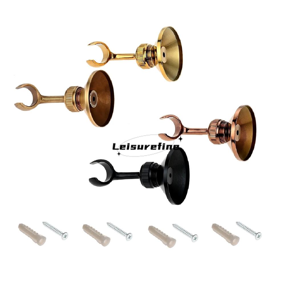 1pc Antique Shower Head Holder Solid Brass Bracket Wall Mounted Handheld Showers Stand Gold Bronze Black Base Minimalist Retro