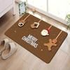 Christmas Reindeer Sleigh Carpet Gingerbread Man Pattern Living Room Entryway Holiday Decorative Carpet Home Decoration