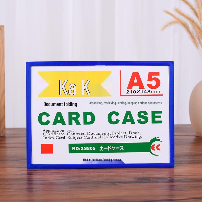 Li Yi Jia A5 Blue Horizontal Magnetic Card Holder