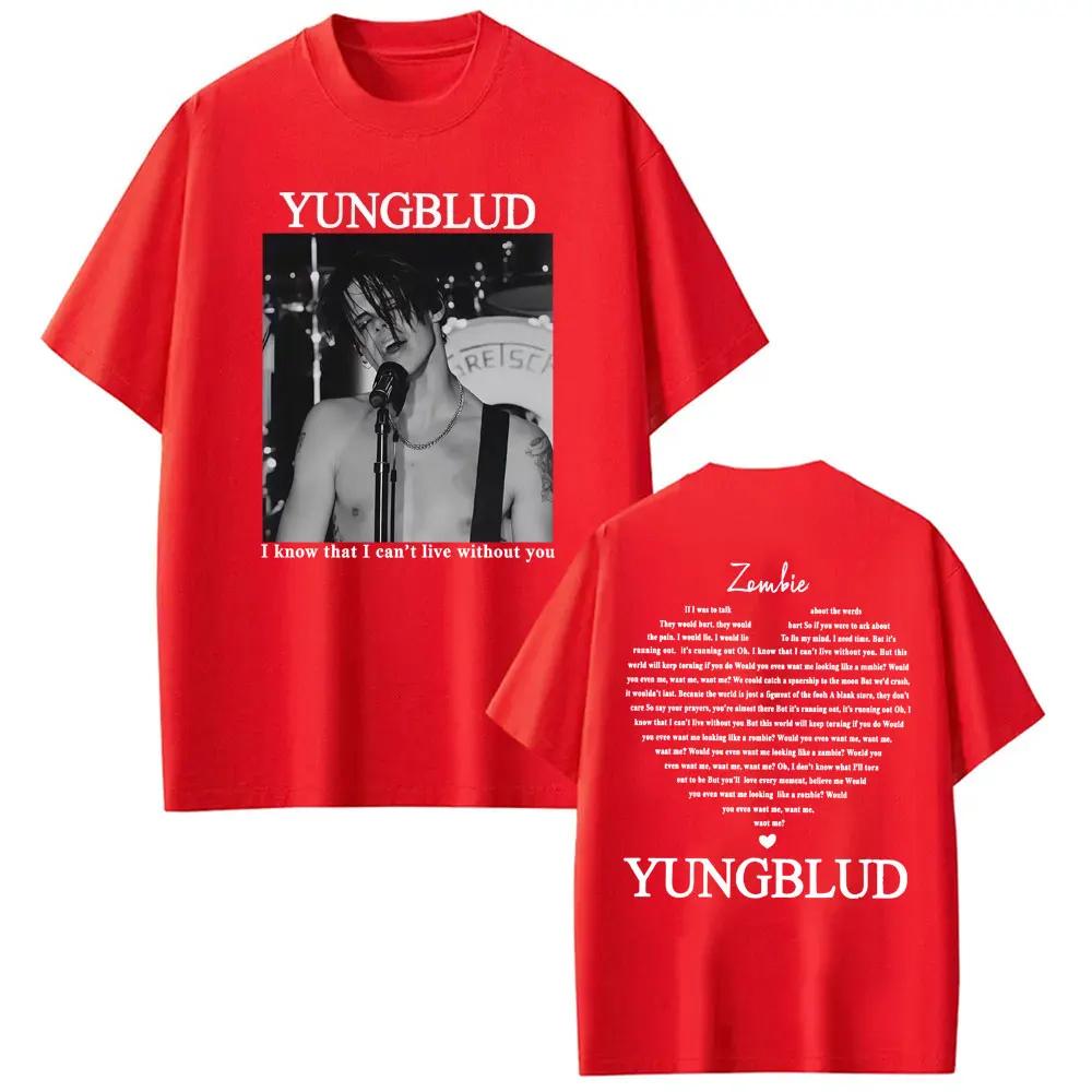 Yungblud  Zombie Rock Band Graphic T Shirt Mens Hip Hop Retro Music Fan Apparel Tshirts Man Casual Loose Short Sleeve Tshirt