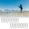 50PCS Powerful Oval Stainless Steel Fishing Clips Snaps Connector Interlock Accessories