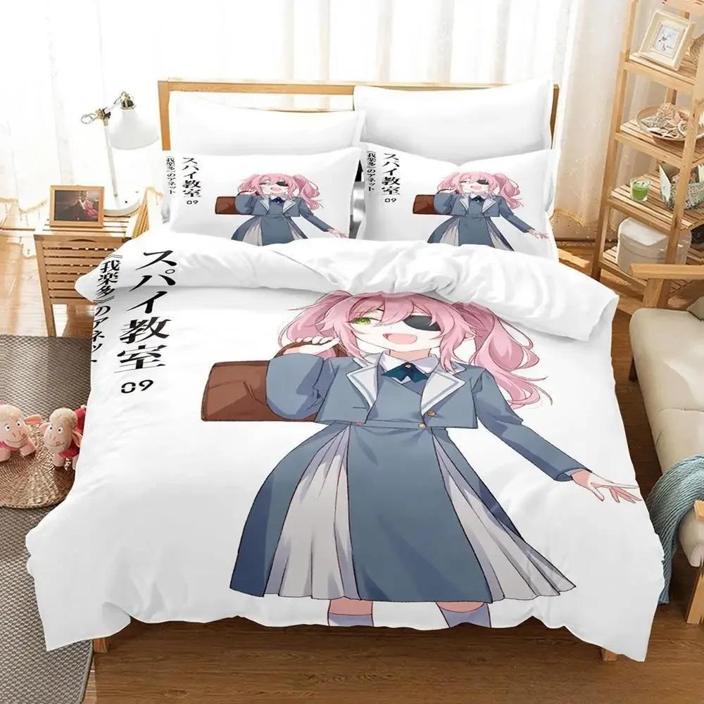 Spy Classroom Bedding Set Single Twin Full Queen King Size Bed Set Adult Kid Bedroom Duvet Cover Sets 3D Anime Bed Sheet Set