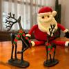 Black Reindeer Statues for Christmas Decoration Home Office Modern Xmas Figurines Elegant Holiday Table Centerpieces Statues