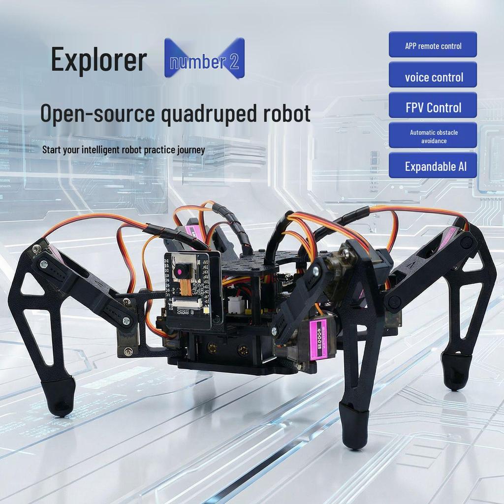 ESP32 Smart Bionic Spider: AI-Driven Voice-Controlled Quadruped for Arduino Makers