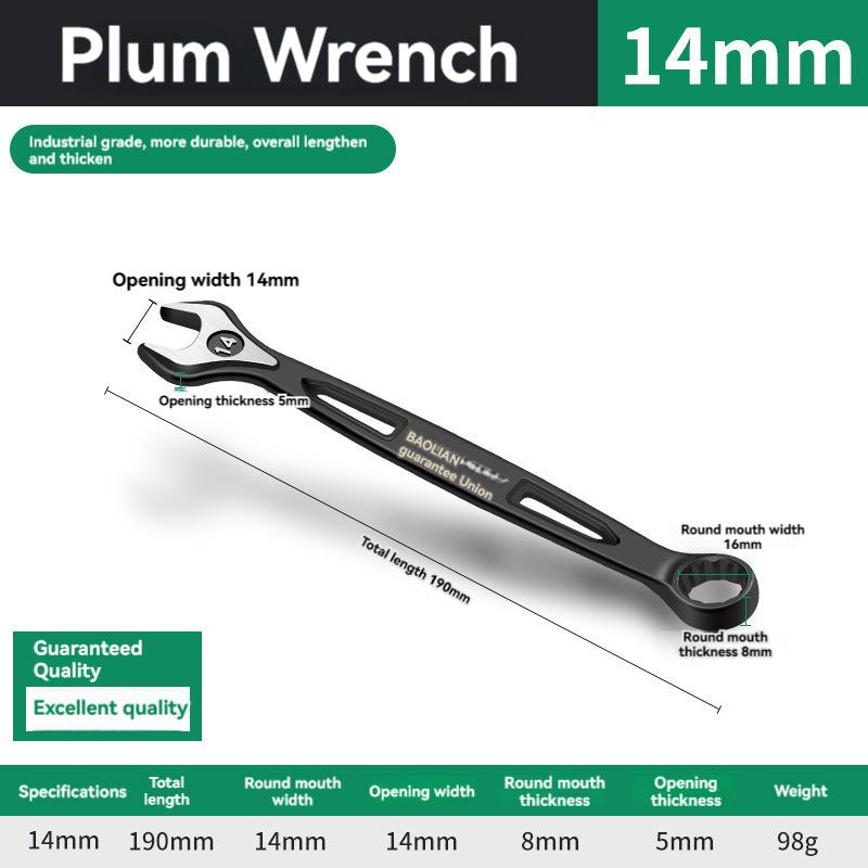 Durable Ratchet Wrench 8-32mm Plum Blossoms Open Combination Wrench Two-Way Double Fast Ratchet Wrench Auto Repair Tools