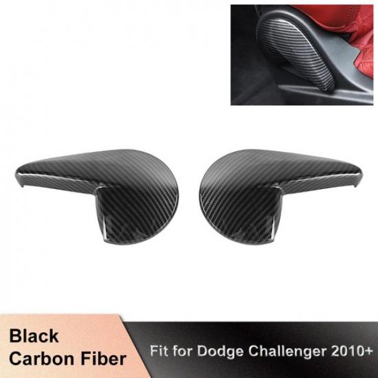 Carbon Fiber Seat Adjust Handle Knob Switch Cover Trim For Dodge Challenger 10+
