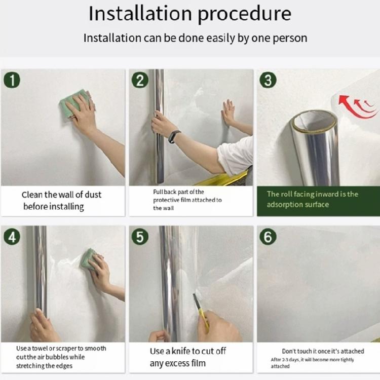 Thin Static Wall Protective Film Multipurpose Clear Static Cling Water Resistant Wall Sticker for Kitchen and Office
