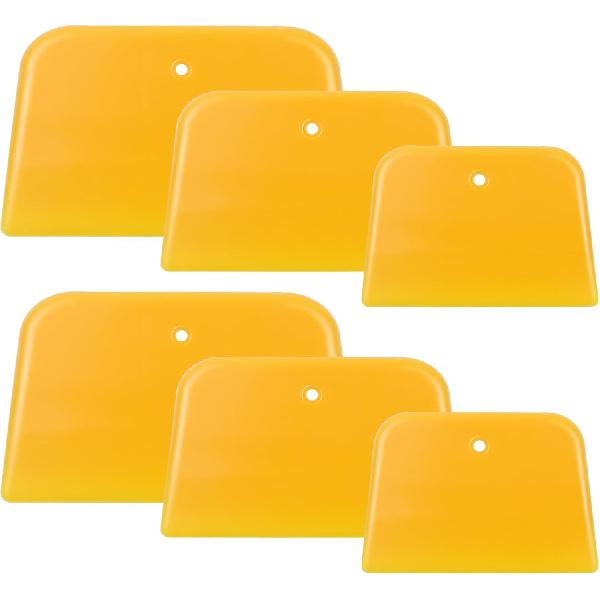 6-Pack Body Filler Spreaders,4/5/6 Inch Plastic Spreader Tool,Reble Auto Body Repair Kit for Automotive Body Fillers Putties Glazes & Caulks