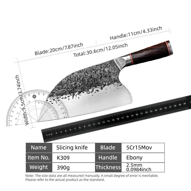 Stainless Steel Chef Knife Handmade Forged Sharp Cleaver Wide Blade Professional Butcher Knife Utility Vegetable Knives