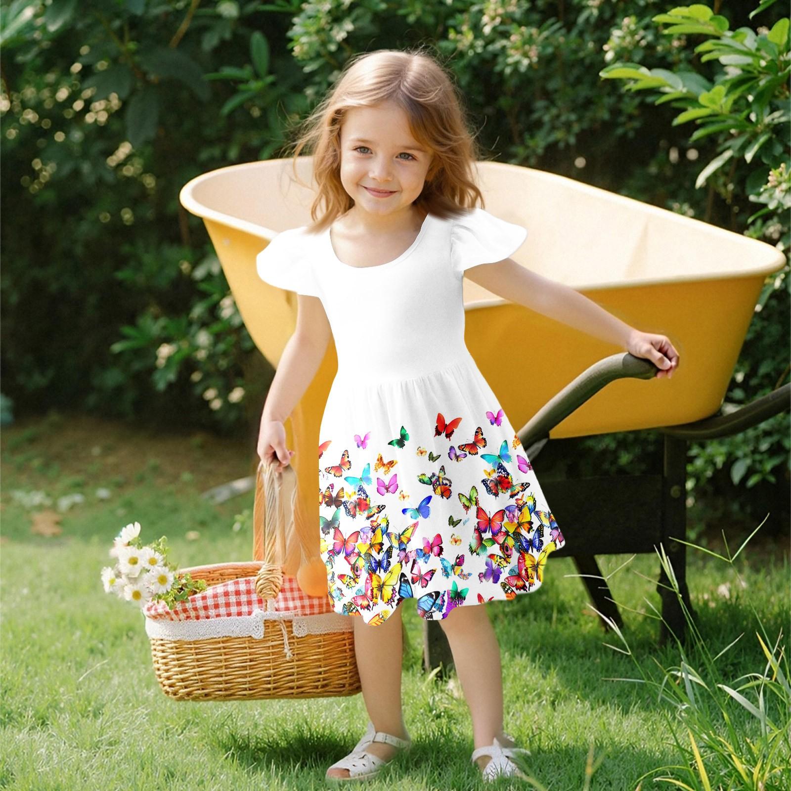 

Девочки Платье с рукавами для малышей Платья Повседневные платья для вечеринок и школ Одежда для девочек 140 белый