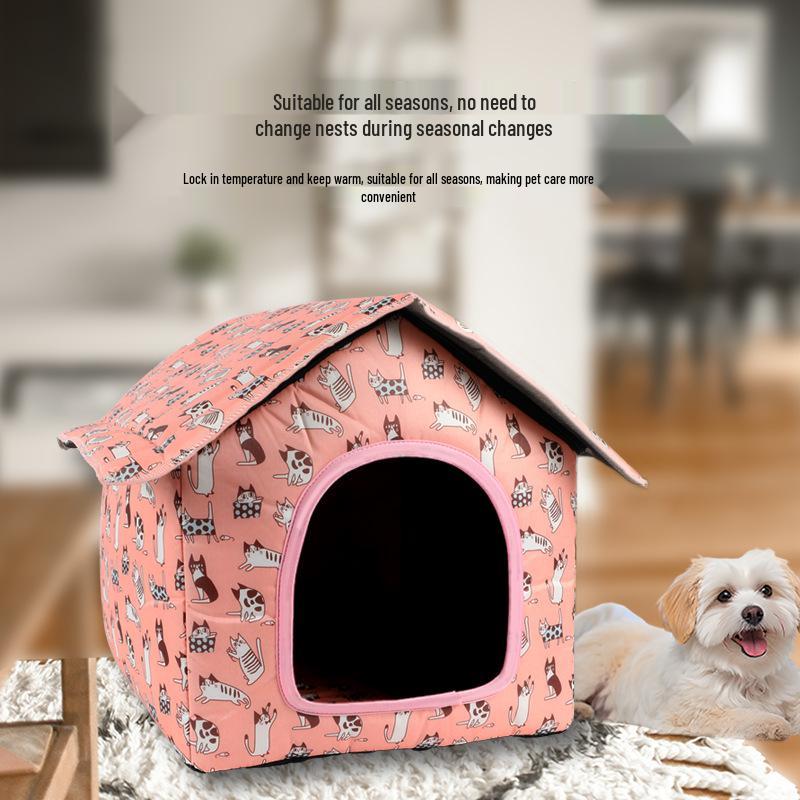 All-Weather Foldable Waterproof Pet House for Cats & Dogs