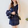 Moka Na Elegantes kurzes Damenkleid & Langarmjacken-Set