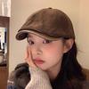Women Corduroy Beret Fashi Breathable Solid Color Newsboy Hats Versatile Painter Hat Adjustable Female Flat Cap