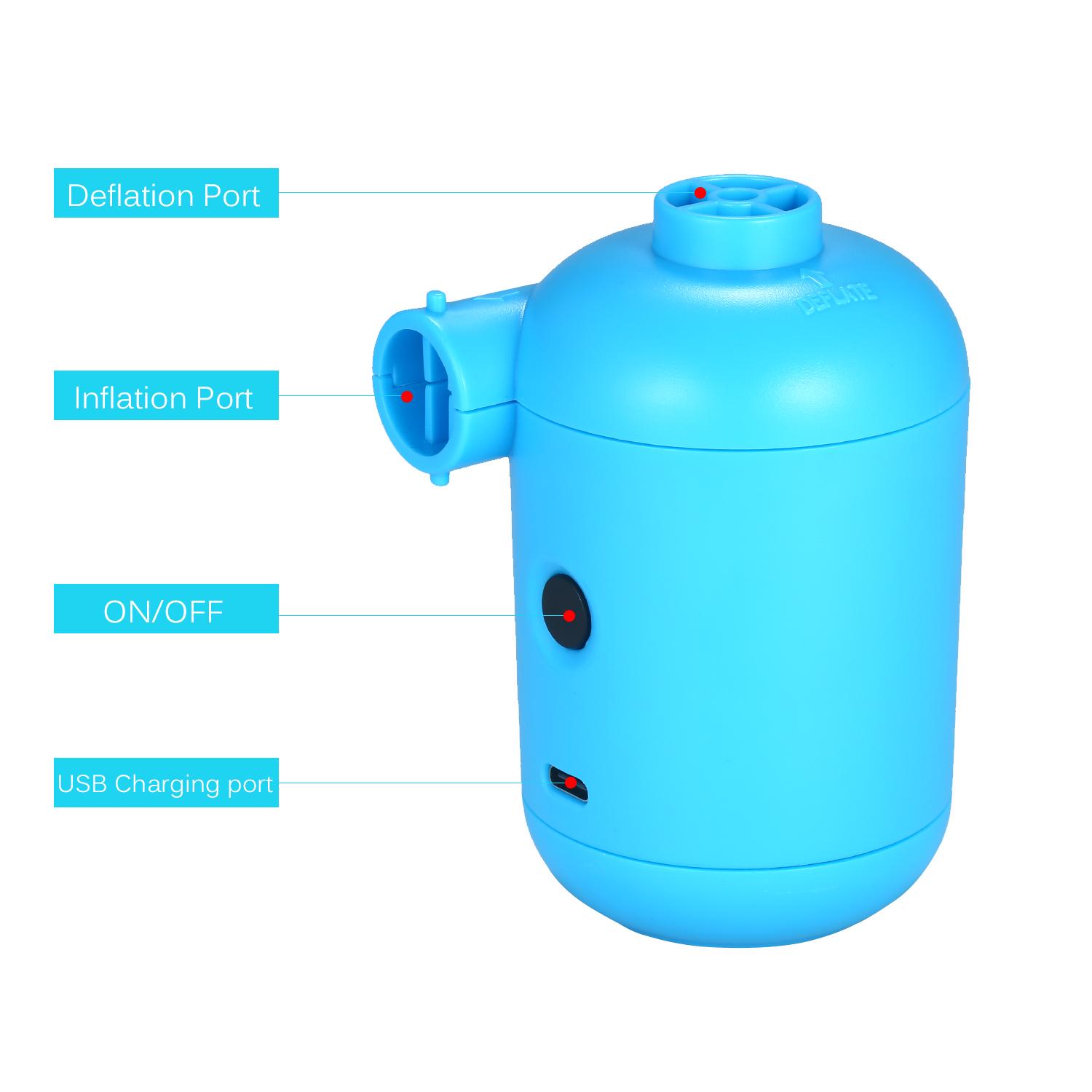 

Портативный USB Электрический Воздушный Насос Надувной Матрас Лодка Диван Автоматический Надувной Насос для Автомобильного Кемпинга Надуватель синий