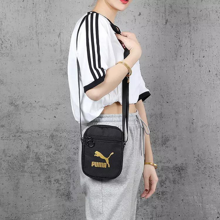 New PUMA Fabric Crossbody Bag Shoulder Bag Unisex Black 076927-01