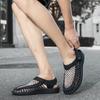 Fashion New Men's Breathable Mesh Sandals Lightweight Outdoor Walking Shoes Slip-on Beach Summer Sports Shoes for Men Handmade Flats