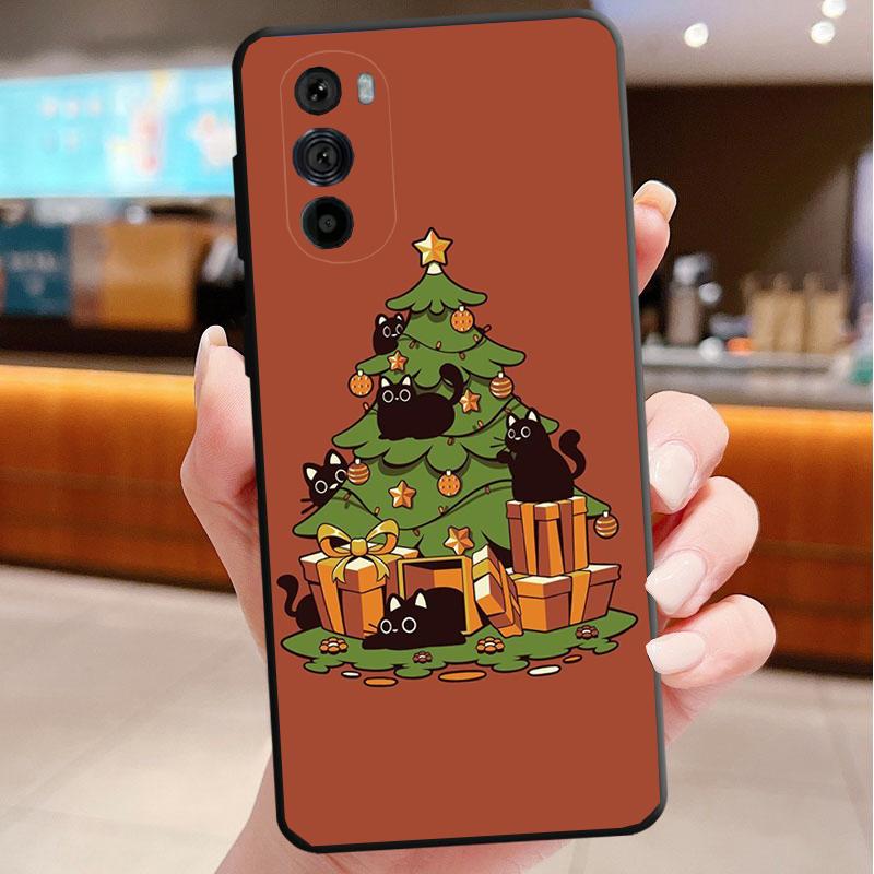 Christmas Aesthetic Cartoon Phone Case For Motorola Edge 50 40 Pro 60 50 40 30 Ultra Neo Fusion Moto G Play G Stylus G Power G