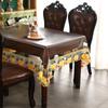 Advanced Embroidered Waterproof Tablecloth Fruit Patterned Dining Table Dust Cloth Home Decoration Tea Table Mat  Non Washable Transparent  Cover