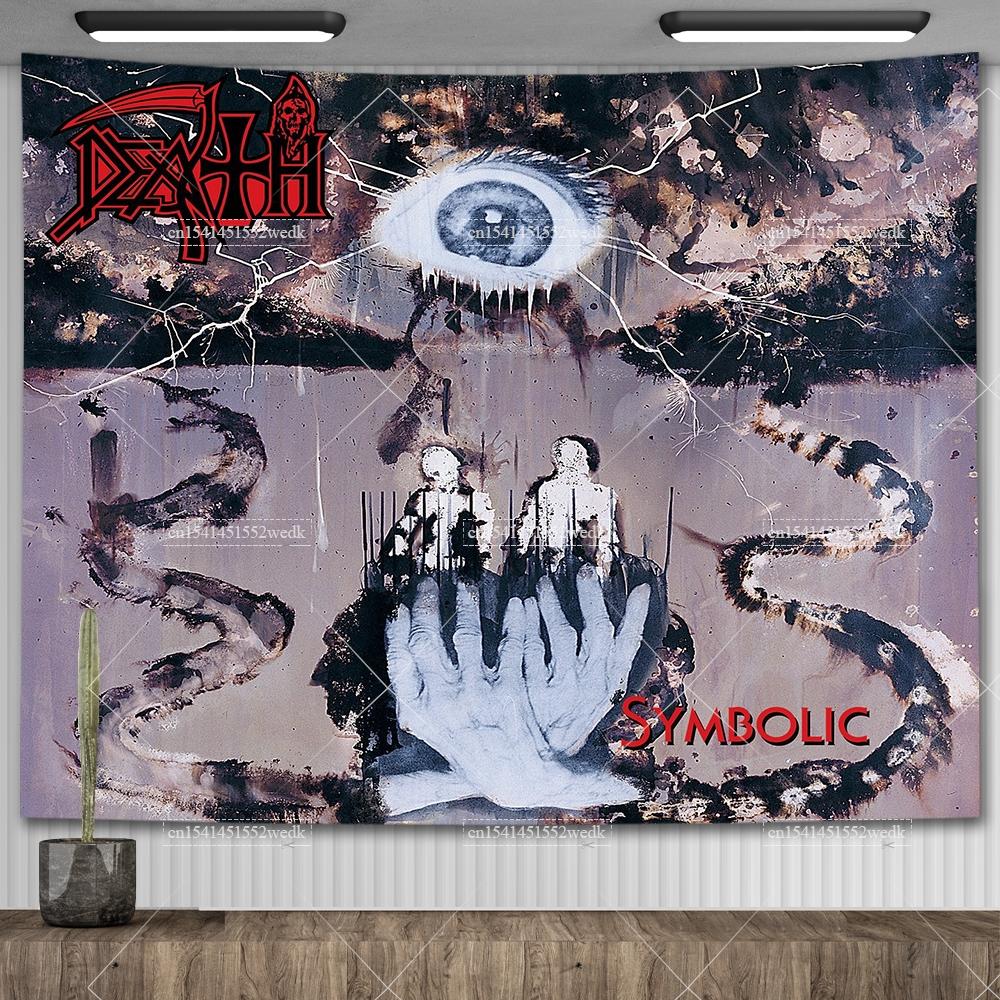 Angles Old Deaths Mental Rock Band Polyester  Tapestry Printed Home And Garden Flags Hippie Tapestries For Bedroom Decoration