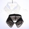 Elegant Detachable Lace Collar Embroidered Beaded False Collar Half Shirt Collar For Women Blouse Decoration Accessories