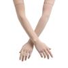 Sun Protection Opera Prom Mesh Transparent Gloves Long Sheer Finger Pantyhose Gloves Seamless Mitten