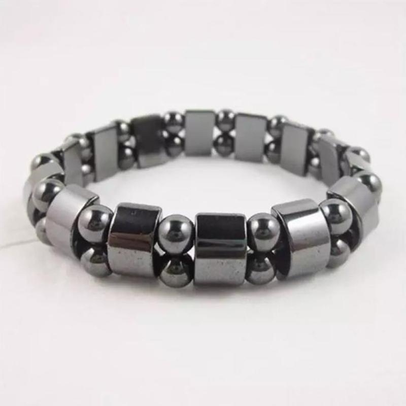 Elastic Magnetic Beaded Bracelet Adjustable Stretchy Wristband For Health Symbol And Stylish Daily Wear