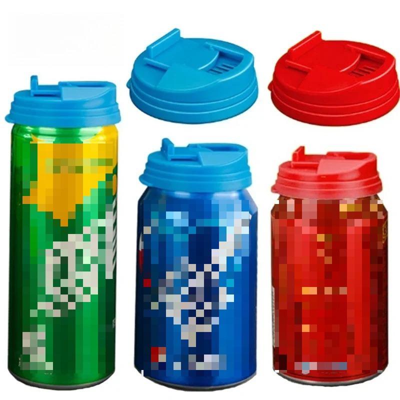 1/3/5PCS Plastic Beverage Can Lids Leak-proof Drinks Protector Multi-color Air-leak Beer Sealing Cap Portable Water Bottle Covers