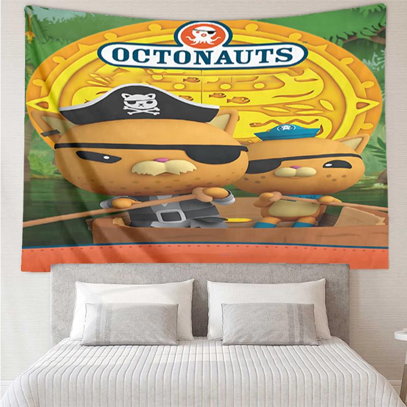 Octonauts Print Tapestry, Backdrop, Easy Setup, Ideal for Bedroom, Office & Living Room, with Aesthetic Wall Hanging Decor.