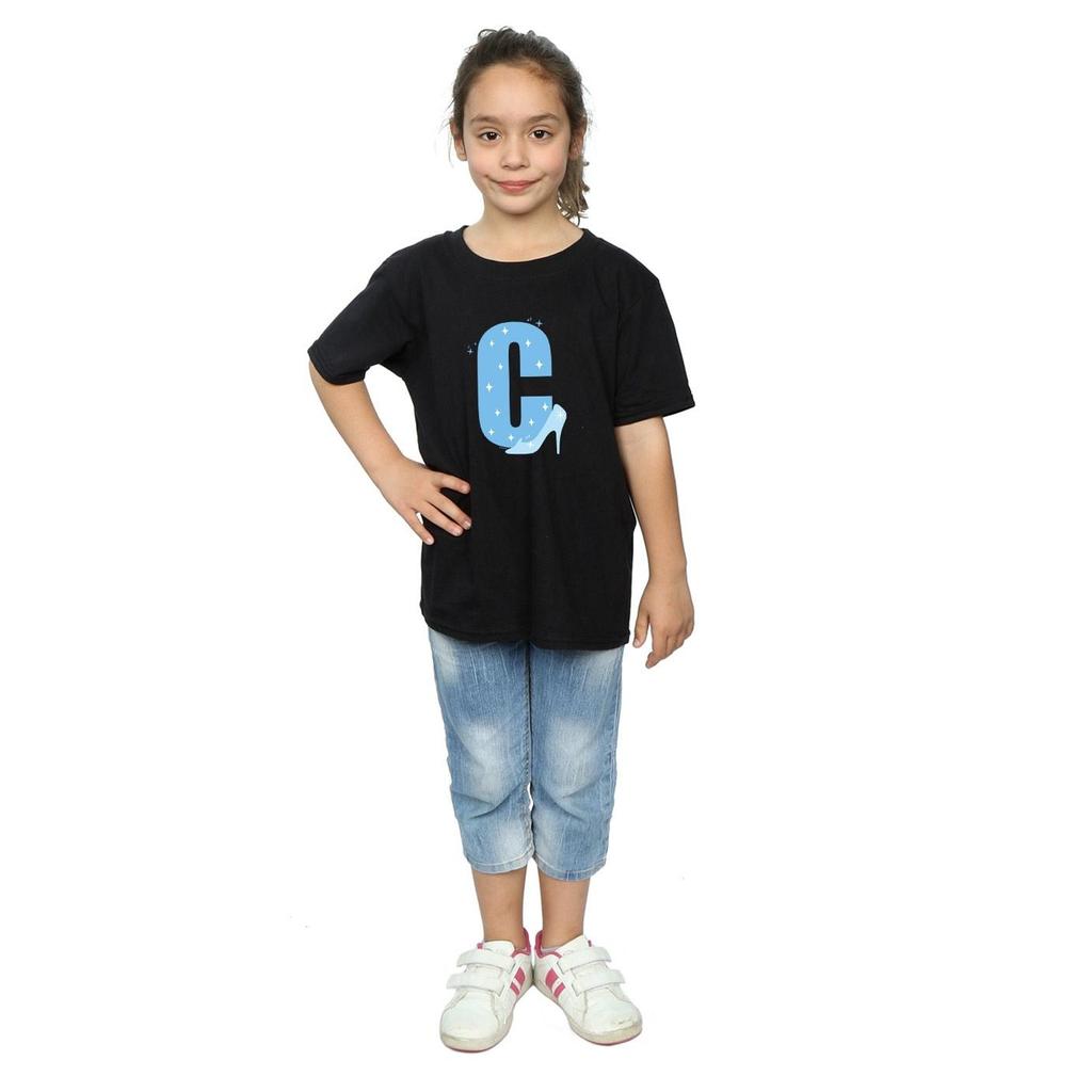 Disney Girls Alphabet C Is For Cinderella Cotton T-Shirt