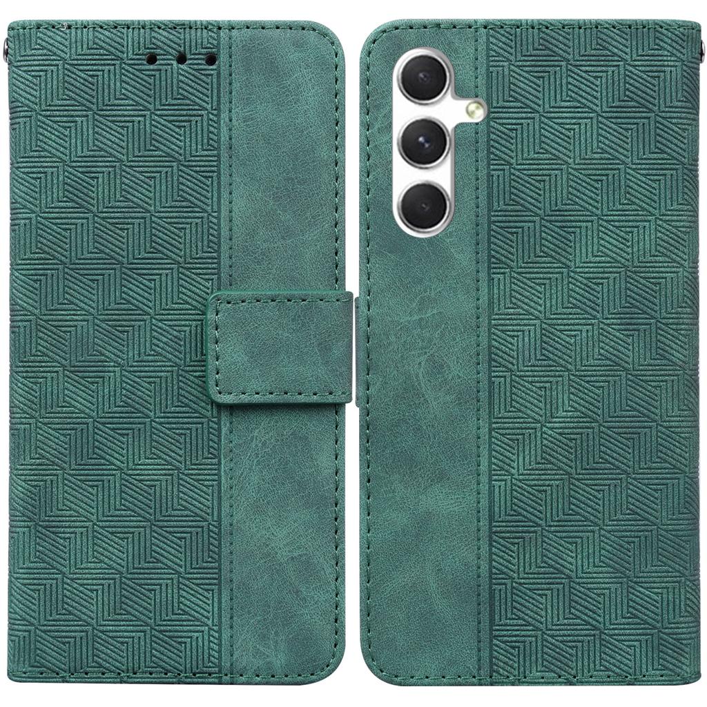 For Samsung Galaxy S25 Case Geometry Pattern Leather Wallet Phone Cover