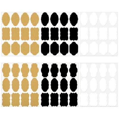 120PCS Fancy Shape Kraft Sticker Essential Oil Bottle Labels for Storage Box Essential Oil and Holiday Gift Wrapping