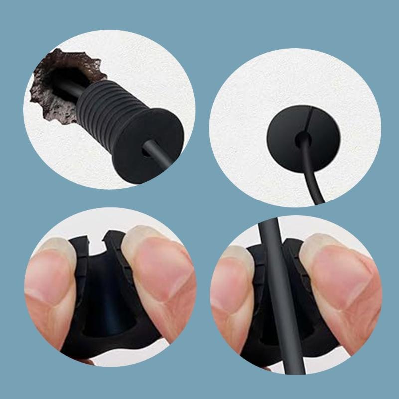 Pack of 4 Sturdy Starlinks Cable Thrus Grommets Set With Practical Tool Convenient for Professional Wall Routing