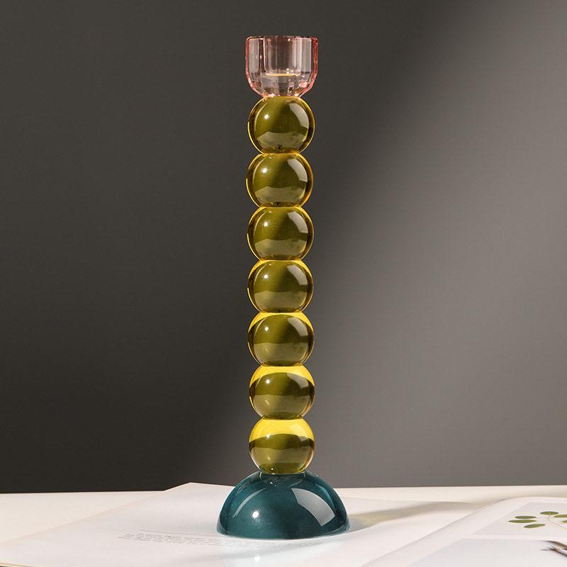 Crystal Candle Holder Luxury Decorative Candlesticks Party Birthday Colored Candle Holders Living Room Decoration Accessories