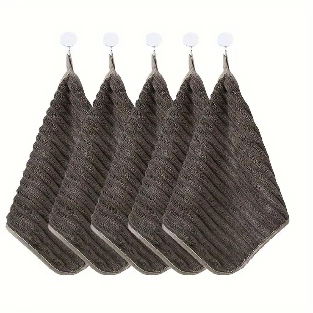 5PCS Soft Hand Towel Set Super Absorbent 11.8*11.8 inch Wiping Towel Washcloths Daily Necessities Quick Drying