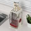 Rotating Tool Cutter Holder with Multi-Angle Hovering Shaft Rack Wall-Mounted or Countertop Drainage Organizer for Kitchen