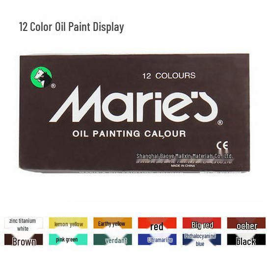 Marie Oil Paint Set: 12/18/24 Colors with 12ml Tubes - Art Supplies for Painting