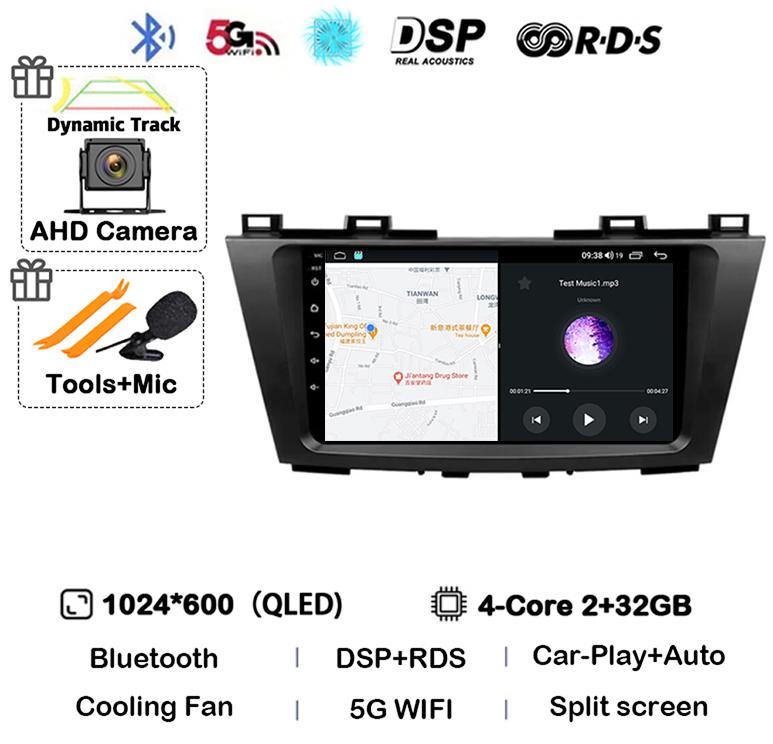 

Android 14 Carplay Auto WIFI+4G Для Mazda 5 3 CW 2010 2011 2012 2013 2014 2015 Автомагнитола Мультимедийный Стерео Плеер GPS Камера 360