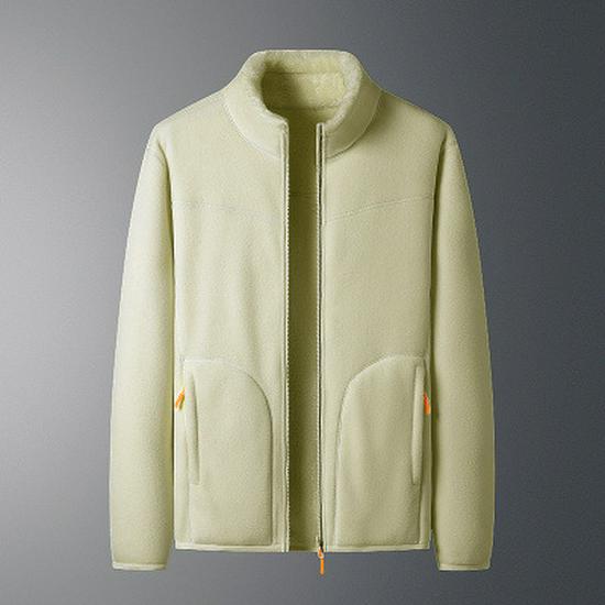 Unisex Outdoor Fleece Jacket: Warm, Windproof, Double-Sided Polar Fleece for Autumn/Winter.