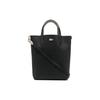 Anna Logo Embroidered Textured Effect PVC Shoulder Crossbody Tote Bag Women Bags Black NF2991AA
