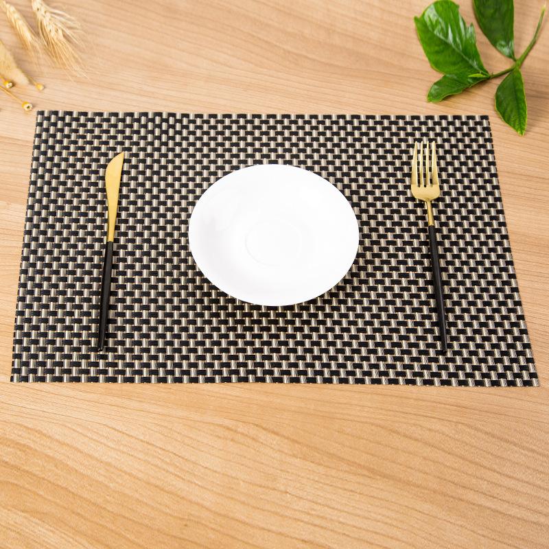 Simple and environmentally friendly Teslin PVC thermal insulation mat Western dining mat Easy to wash quick-drying non-slip hotel restaurant mat