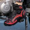 Unisex Leather Motorcycle Boots Large Size Rotation Button Anti -slip Anti -collision Competition Riding Shoes