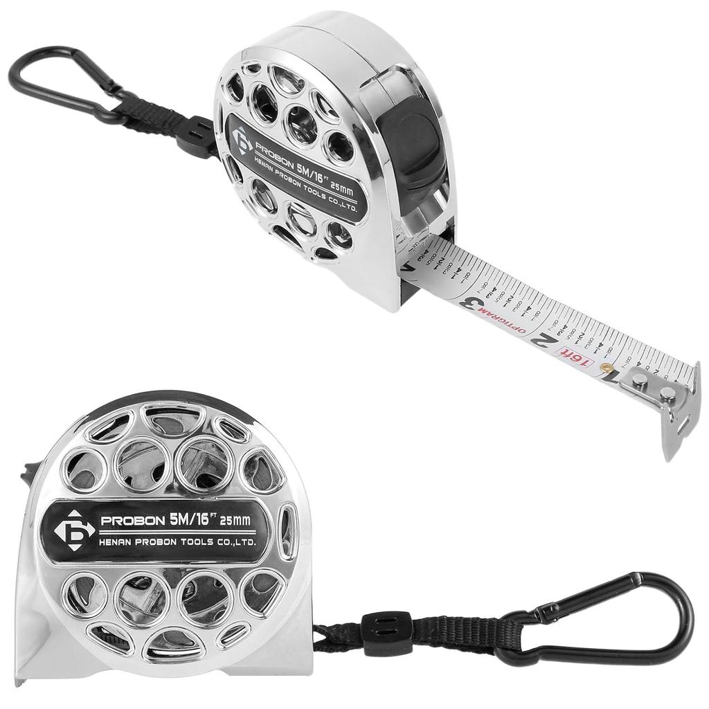 2Pcs Stainless Steel Retractable Measuring Tape 16 FT Tape Measure Double Sided Easy Read Measuring Tape Waterproof Tape Measure for Household