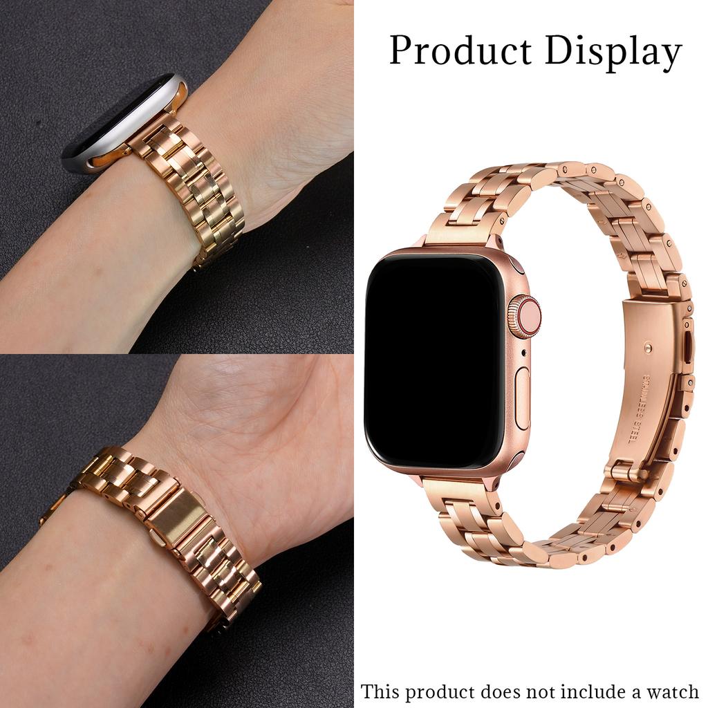 Metal Watch Band for iWatch Ultra/SE/11-1 For 38/40/41/42mm Silver & Golden For Apple Watch Strap Watch Accessories