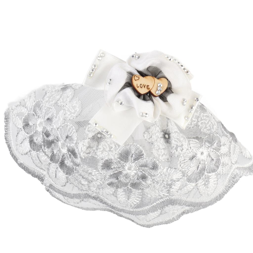 Haustier Hochzeitsschleier Hund Blumen Kopfschmuck Diamant Schleife Schleierclip Haustier Hund Zubehör
