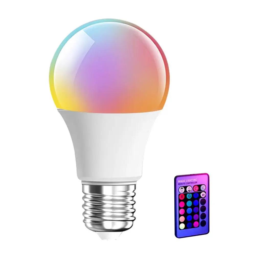 

9W E27 RGB Smart Light Bulb 16 Colors 4 Modes Dimmable Control Bulb Color Remote Changing Light LED Ambient Wireless G4Y3