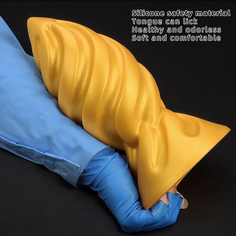 Riesiger Goldener Weicher Silikon Realistischer Dildo Buttplug Erwachsenen Analspielzeug Fisting Großer Schwanz Penis