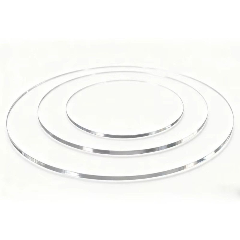 10Pcs 2MM Blanks Acrylic Circle Dis Transparent Transparent Disc  Cake Baking Decor